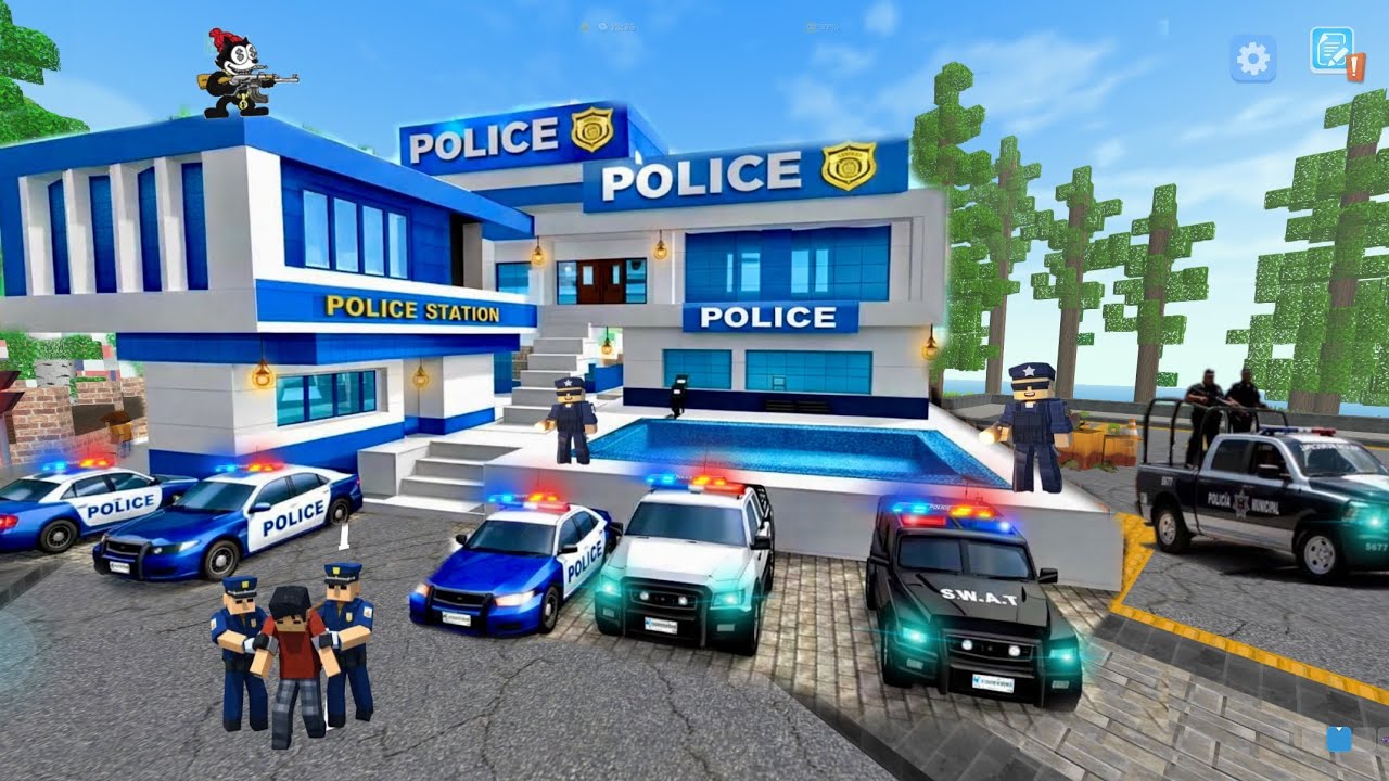 Partycraft City UpdateNew Police Station Patrol Cars  in school partycraft 