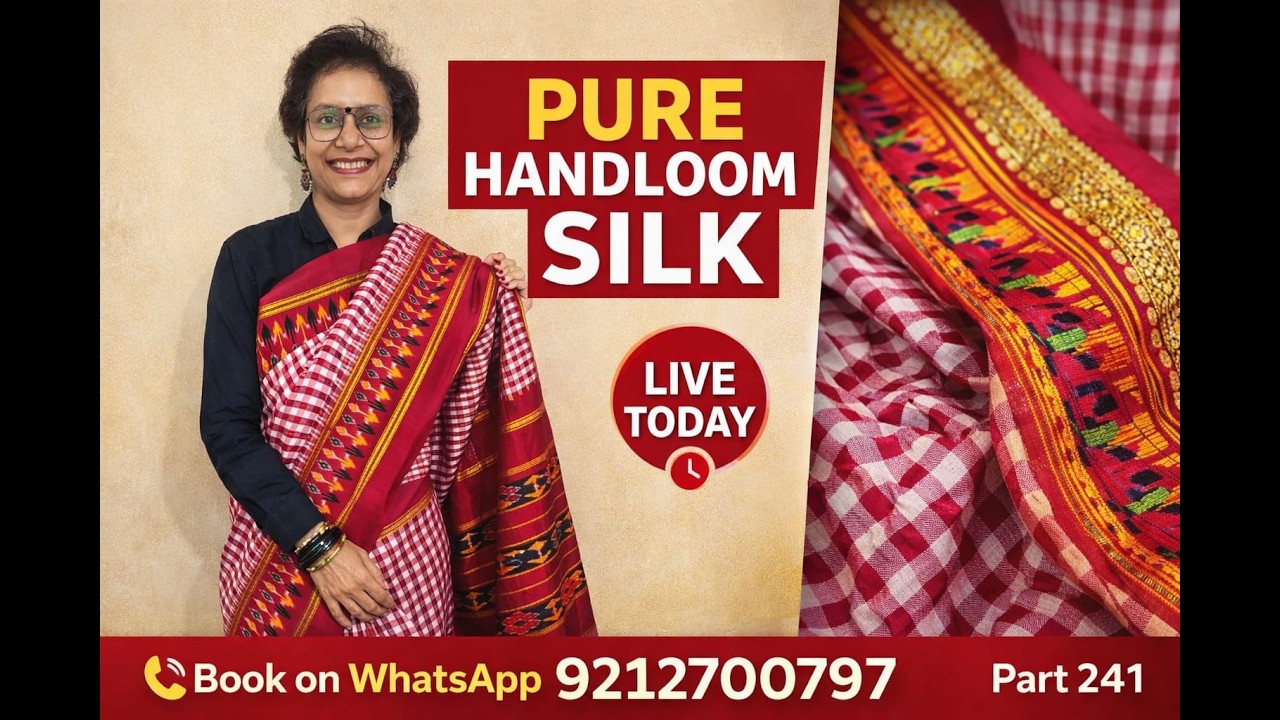9212700797 Pure silk handloom used sarees/ Pure silk handloom second hand sarees| Part 241
