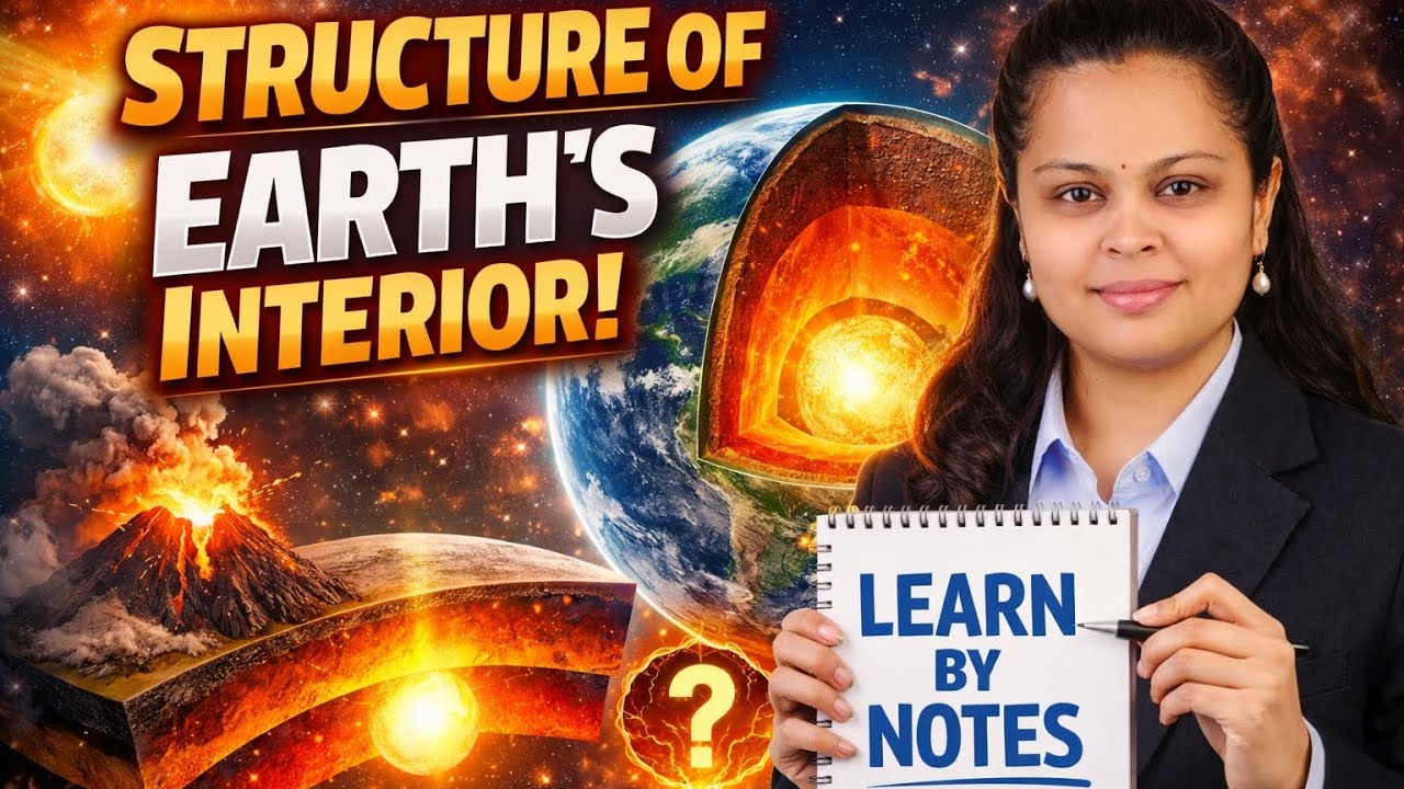 Structure of earth's interior | Layers of earth through Notes #geography #education #yashasvishala  