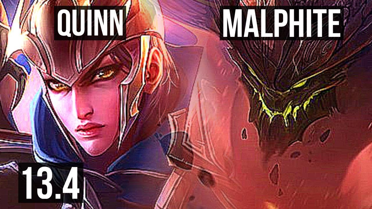 QUINN vs MALPHITE (TOP) | Rank 1 Quinn, 800+ games, Godlike | KR Challenger | 13.4