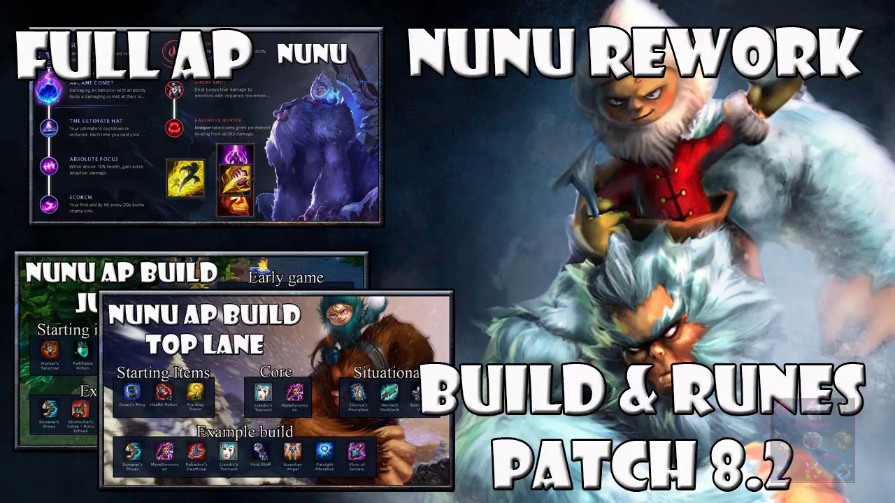Nunu Rework Jungle/Top Build and Runes 8.2 Season 8 League of legends