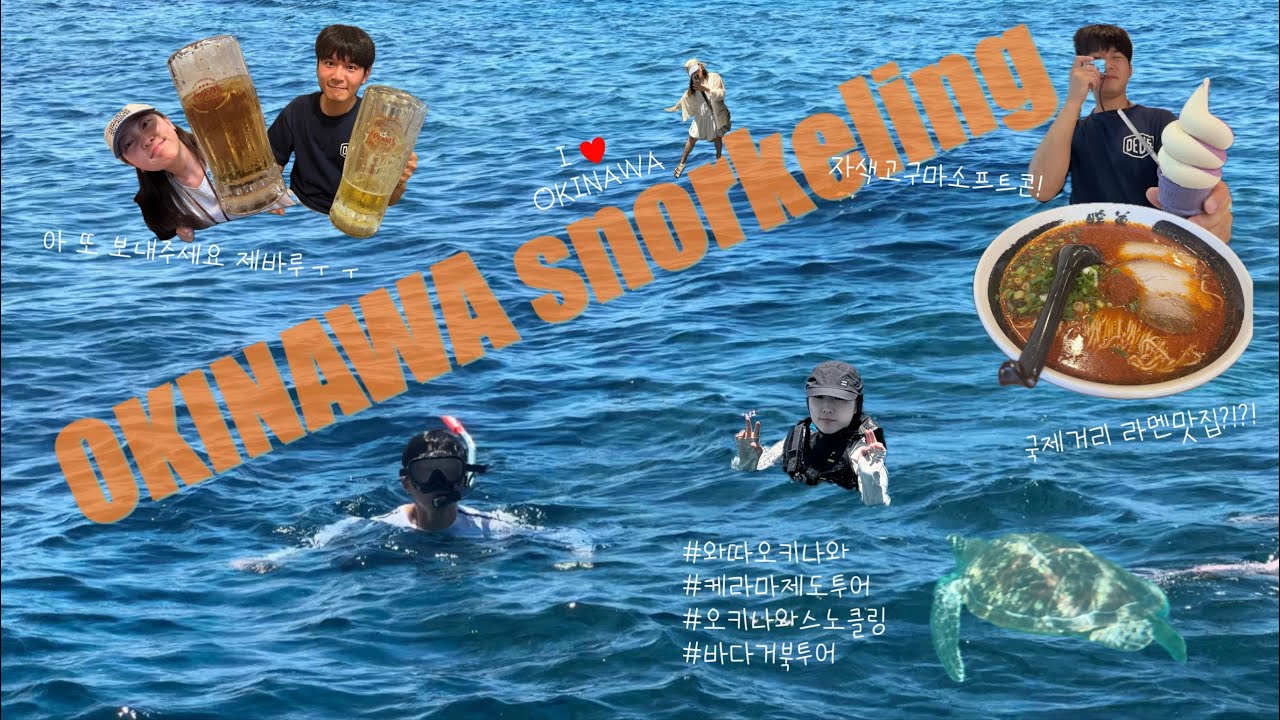 OKINAWA 🇯🇵 오키나와 스노클링 | 와따 오키나와, 바다거북 호핑투어, 국제거리맛집, 국제거리 시장
