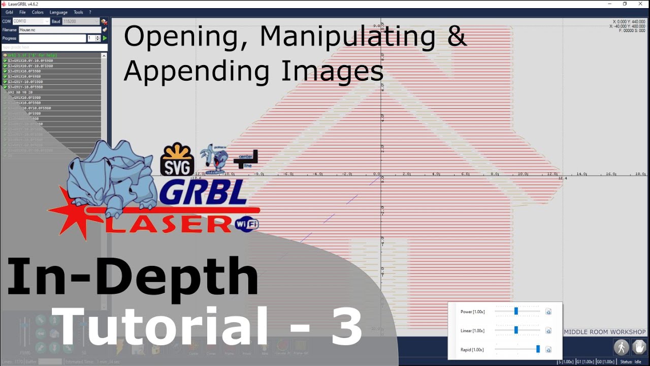 LaserGRBL In-Depth Tutorial - Part 3 - Open, Manipulate & Append Image files