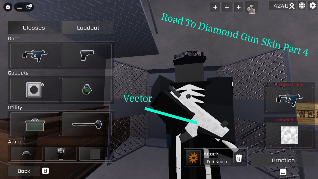Road To Diamond Gun Skin | Part: 4 (Roblox)