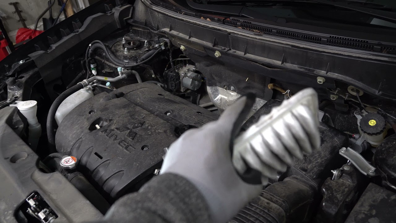 HOW TO CHANGE OR REPLACE AIR FILTER MITSUBISHI RVR 2019