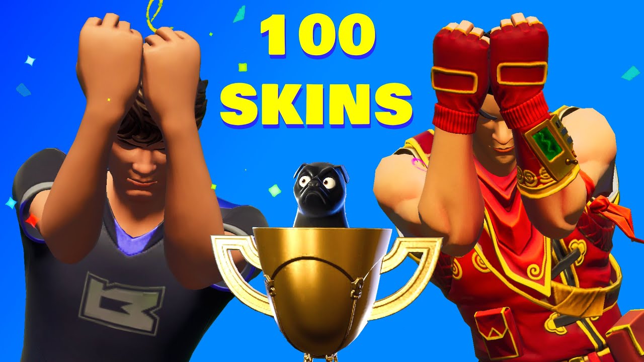 Danse Fortnite JOIE CONTENUE avec 100 SKINS ✨