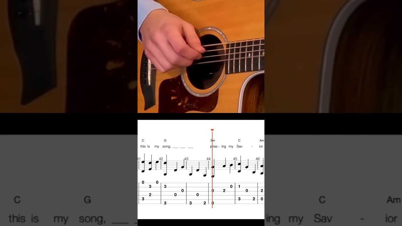 Watch & Learn the Full Hymn - Blessed Assurance Fingerstyle Guitar with Tabs 
