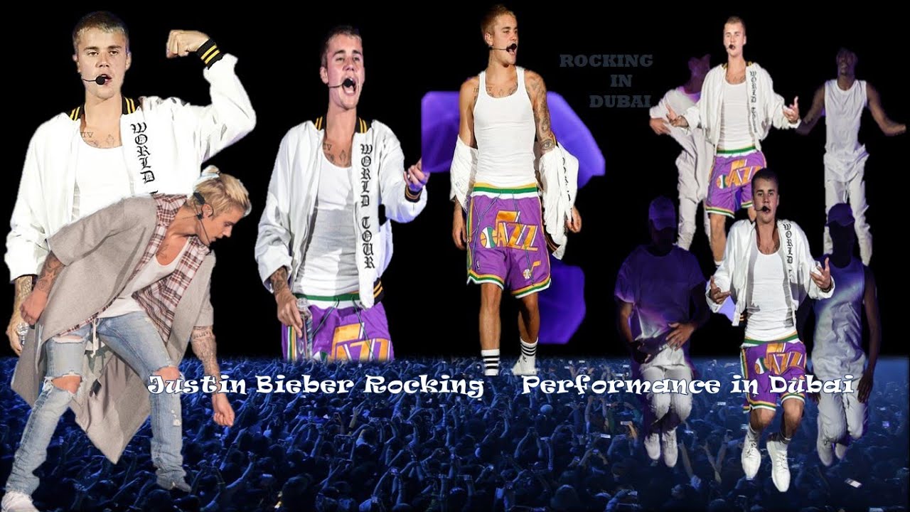 Justin Bieber Rocking Performance In Dubai with Vibrant  Crowd