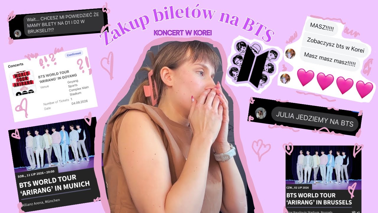 Zakup biletów na koncerty BTS ⟭⟬⁷💜🇰🇷 przygotowania, sprzedaż, Goyang, Bruksela x2, Monachium