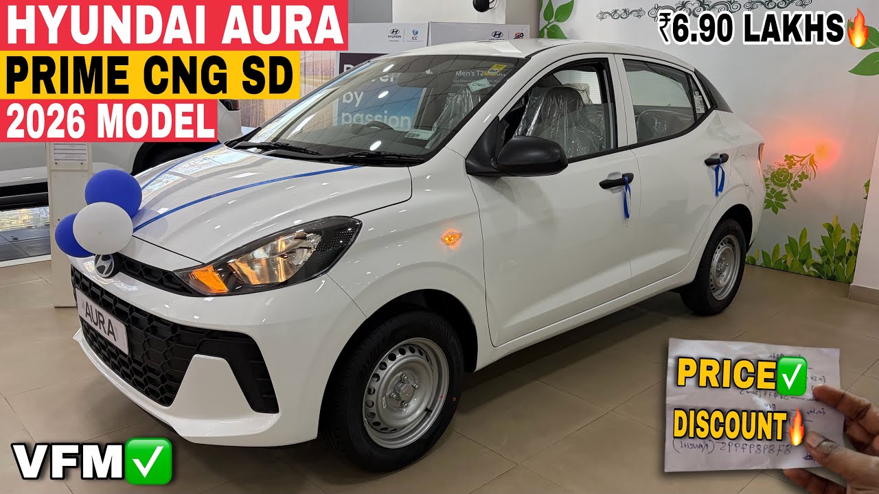Hyundai Aura Prime SD Hy CNG 2026 Model ✅ On-Road Price, Mileage, Features & Full Details Aura SD