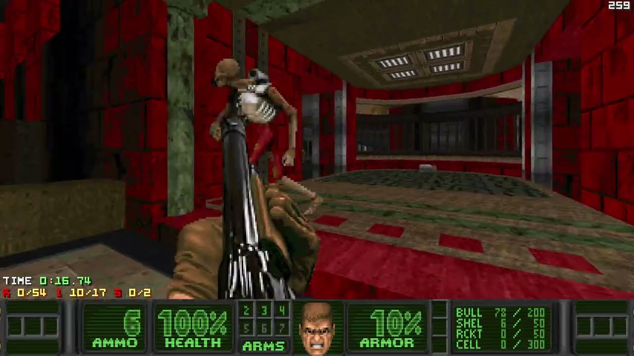 Doom 2 - The Warp (Map 1: Entryway ﻿[sic]): UV-Max Blind (WAD Author: Laocoön)