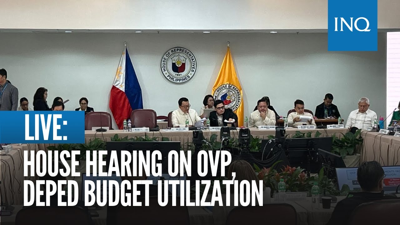 LIVE: House hearing on OVP, DepEd budget utilization