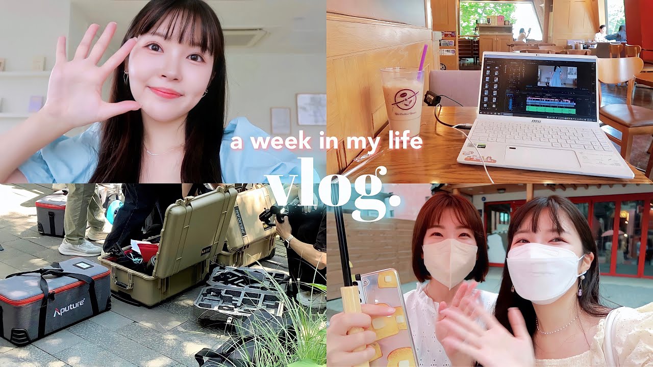 〔vlog〕韓国で働く日本人の1週間を韓国語で撮ってみた🎥｜日韓通訳, 撮影, 動画編集💻, 友達と江南でランチ, 彼氏とデート👫, 買い出し🛒