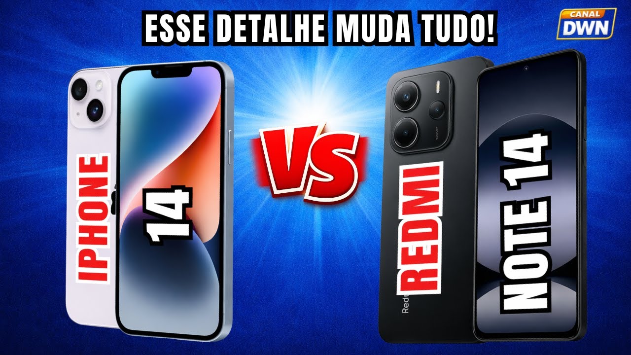 ESSE DETALHE MUDA TUDO! IPHONE 14 5G VS  REDMI NOTE 14 5G   ​#smartphone #technology #iphone #redmi