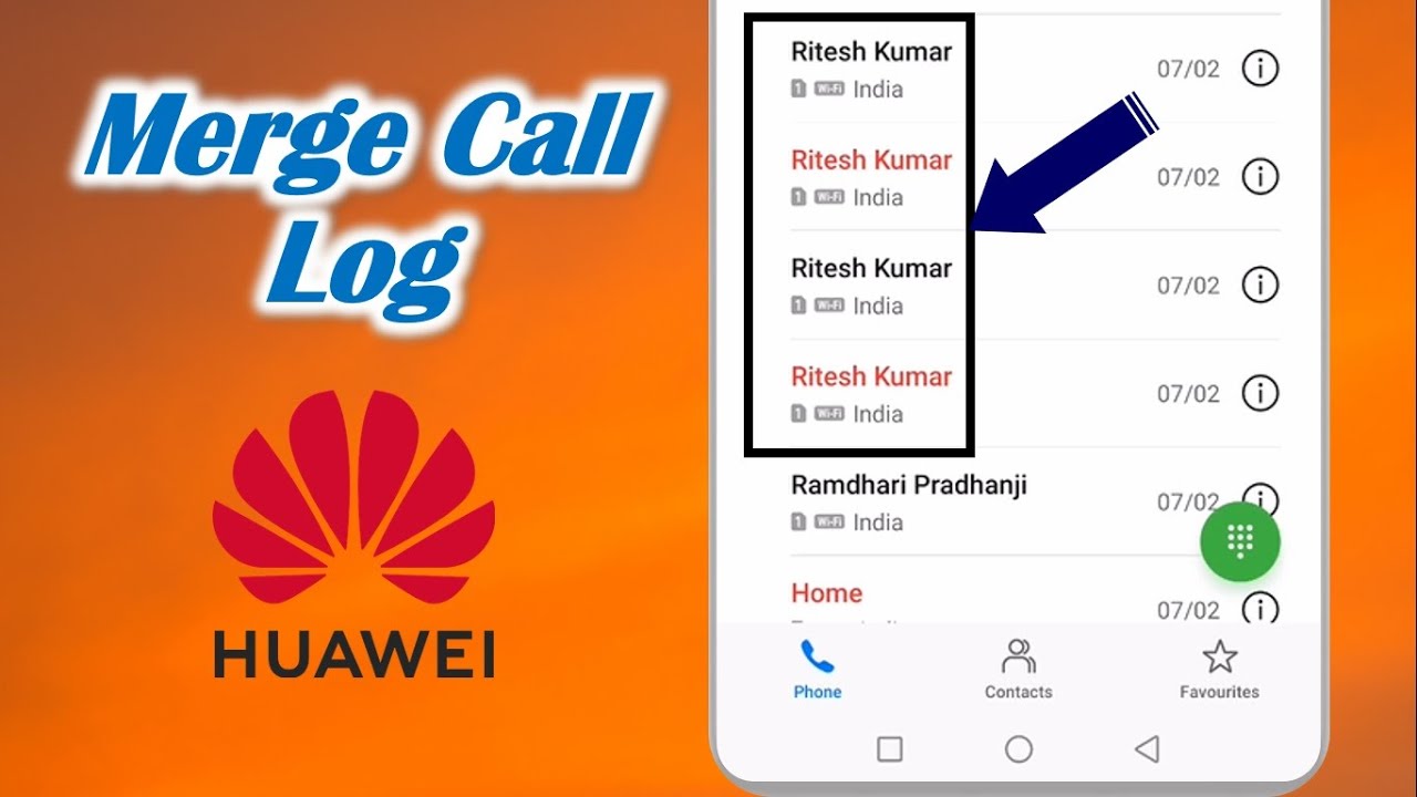 Merge Call Log Setting in Huawei