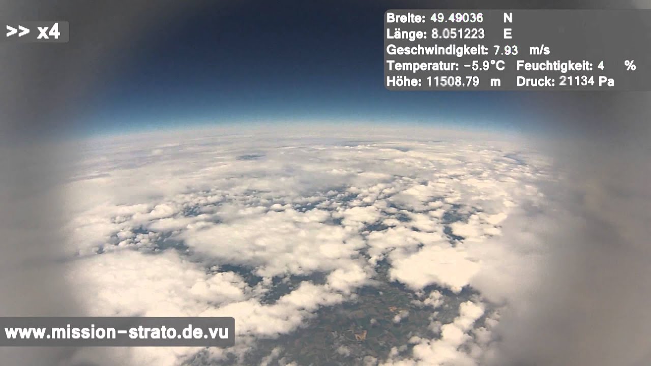 Mission: Strato - Wetterballon mit GoPro-Aufnahmen und embedded Sensordaten