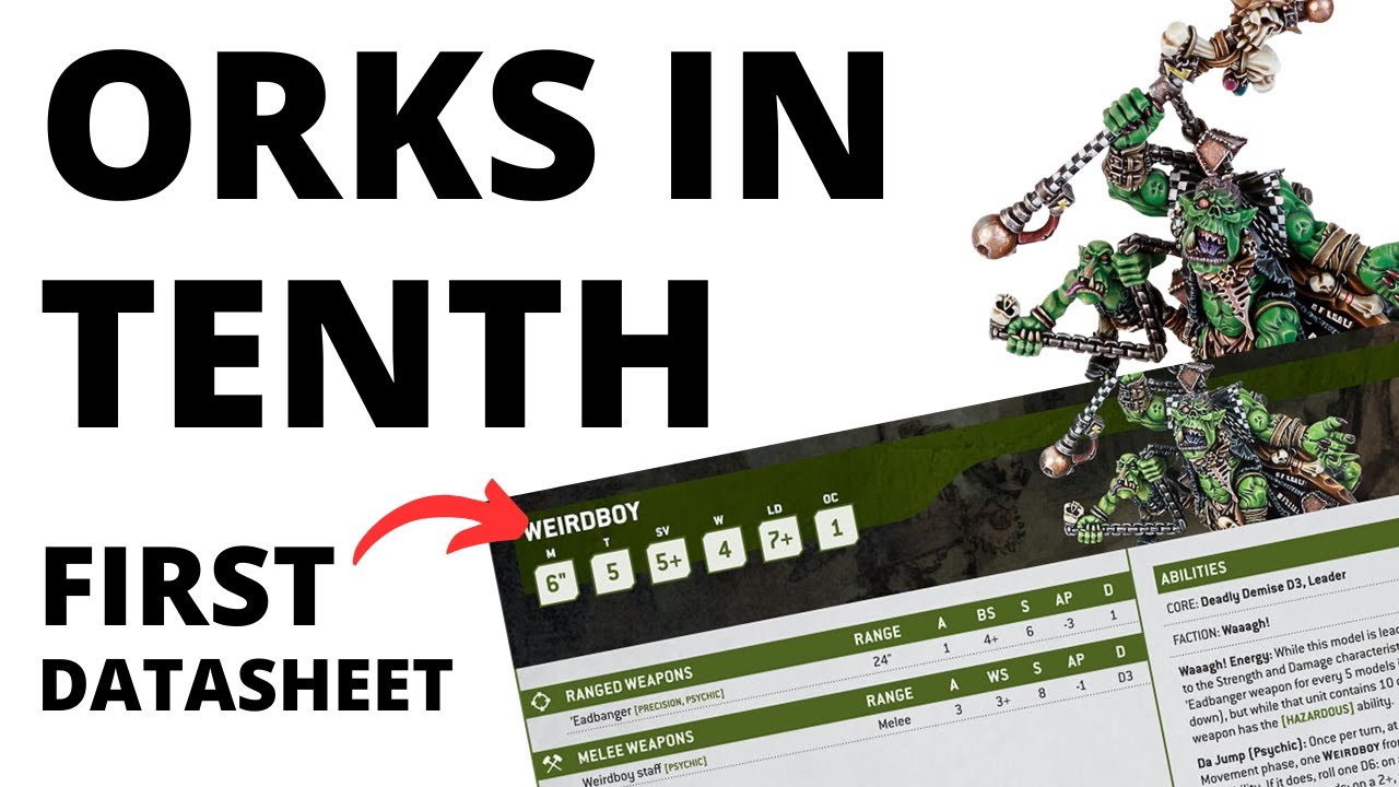 First Orks Rules for 10th Edition Review - New Datasheet Analysed for Weirdboy!