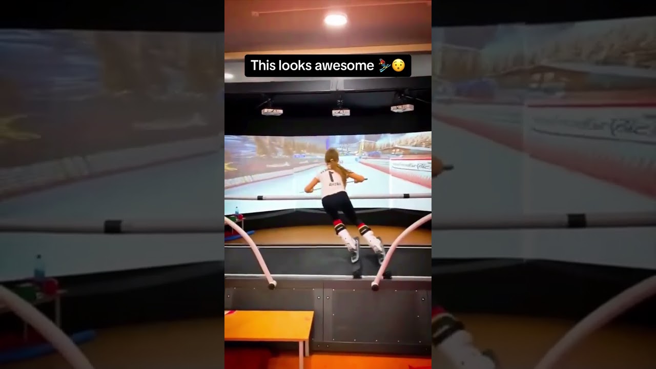 Indoor ski training looks elite 🔥 (via likhacheva_ski/IG)