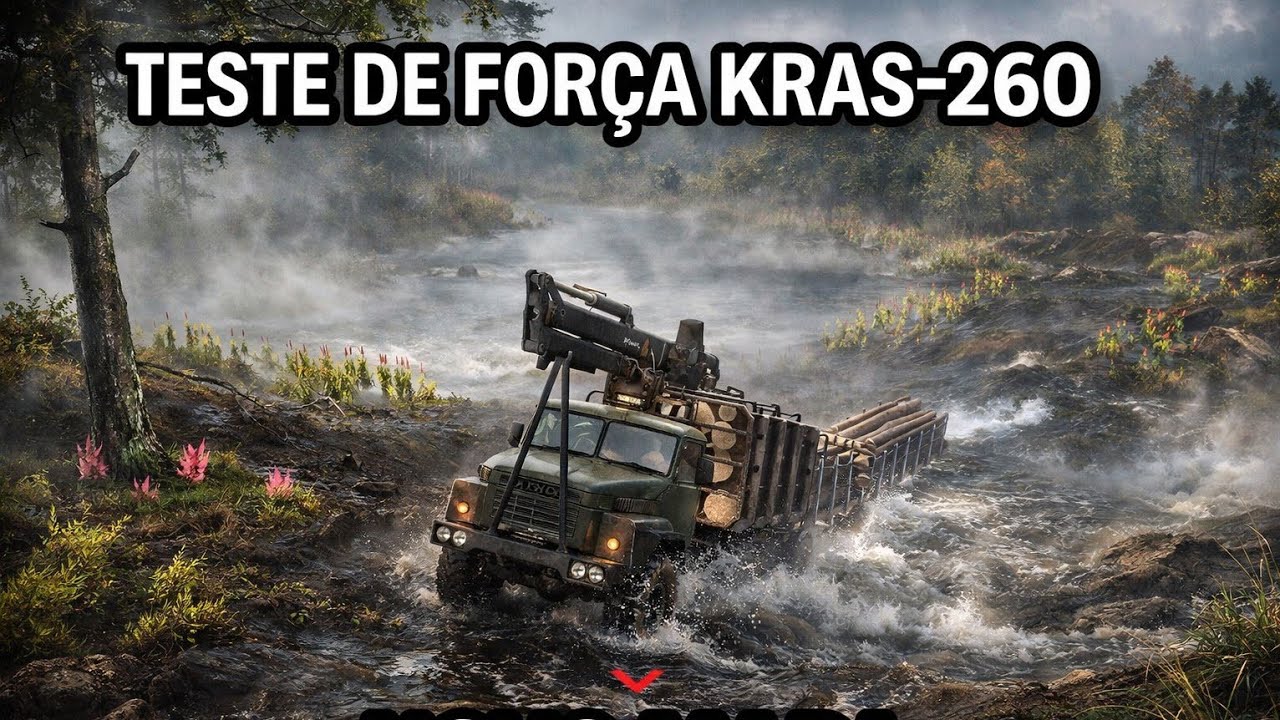 KRAZ-260 Teste força e desempenho NOVO MAPA URAL