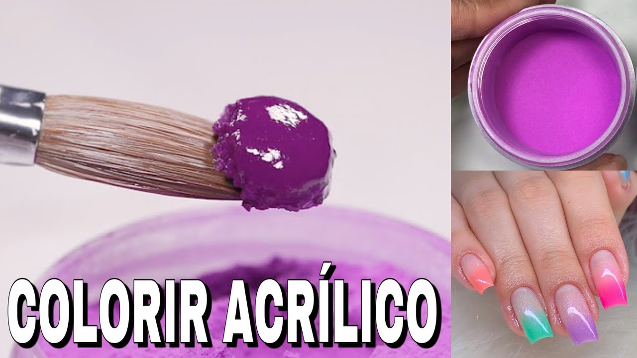 Unha de Acrílico, Como colorir pó Acrílico