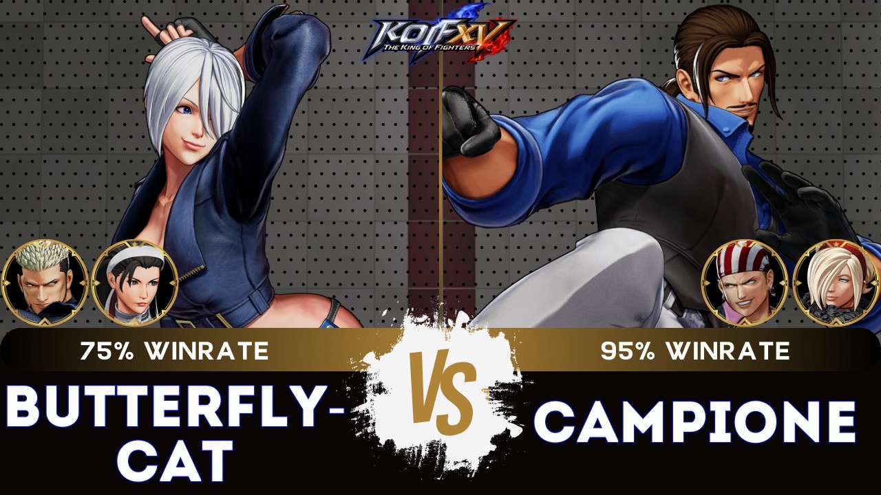 KOF XV ▰ BUTTERFLY-CAT (Ángel/Chizuru/Goenitz) 🆚 CAMPIONE!! (Robert/Billy/Ash)🎞️Replay Match - 2/26