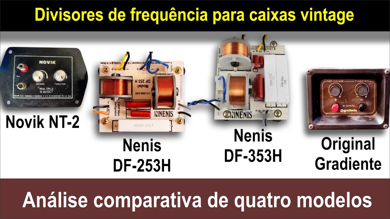 Divisores de frequência para caixas vintage - Análise de modelos da Novik, Nenis e Gradiente