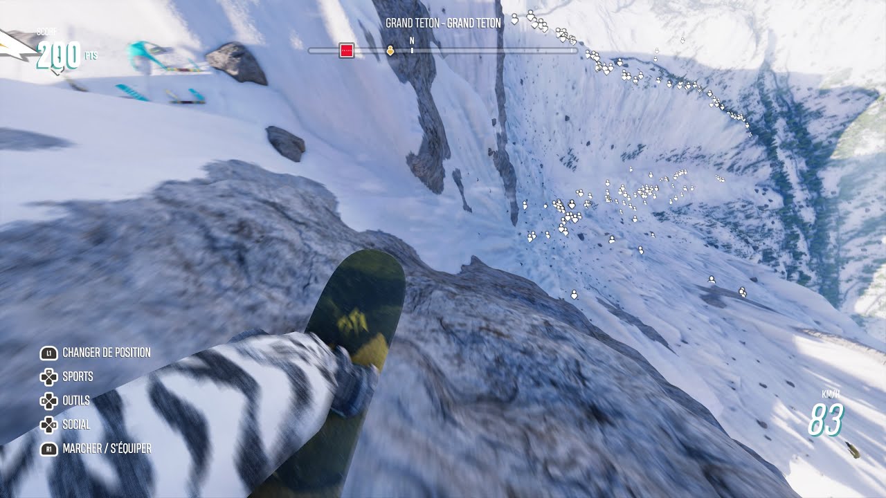Je joue à Riders Republic sauf que je suis à la 1ère personne