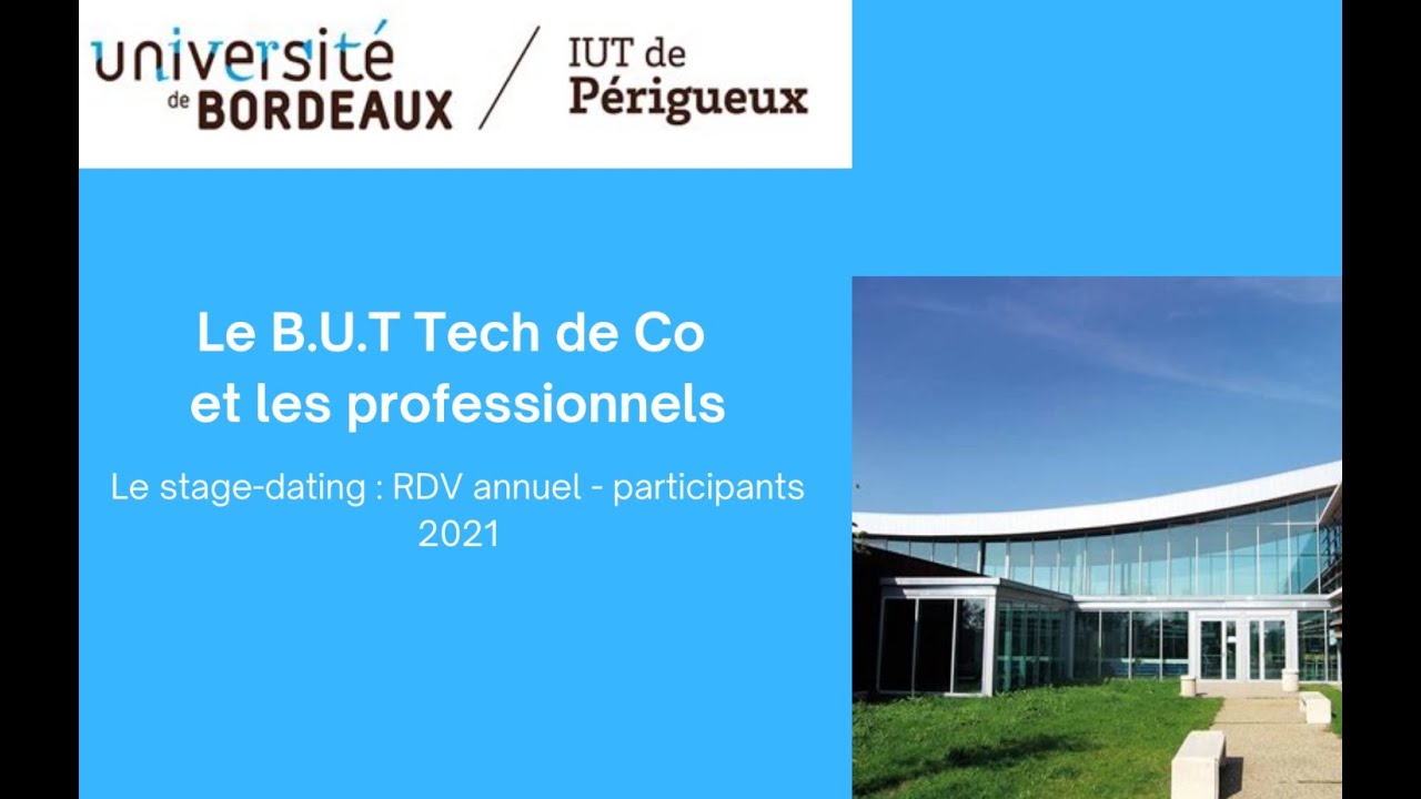 Tech de Co - IUT Périgueux - Stage Dating 2021