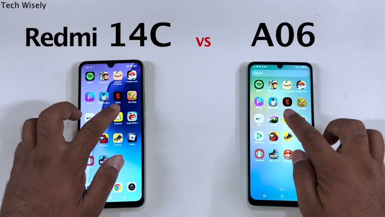 Redmi 14C vs SAMSUNG A06 - Speed Test