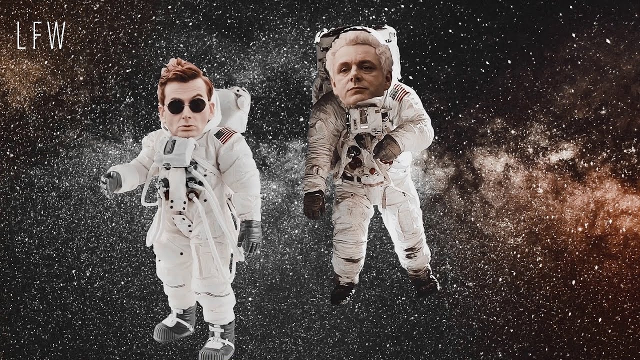 good omens on crack \\ ineffable husbands IN SPAAAACEEE