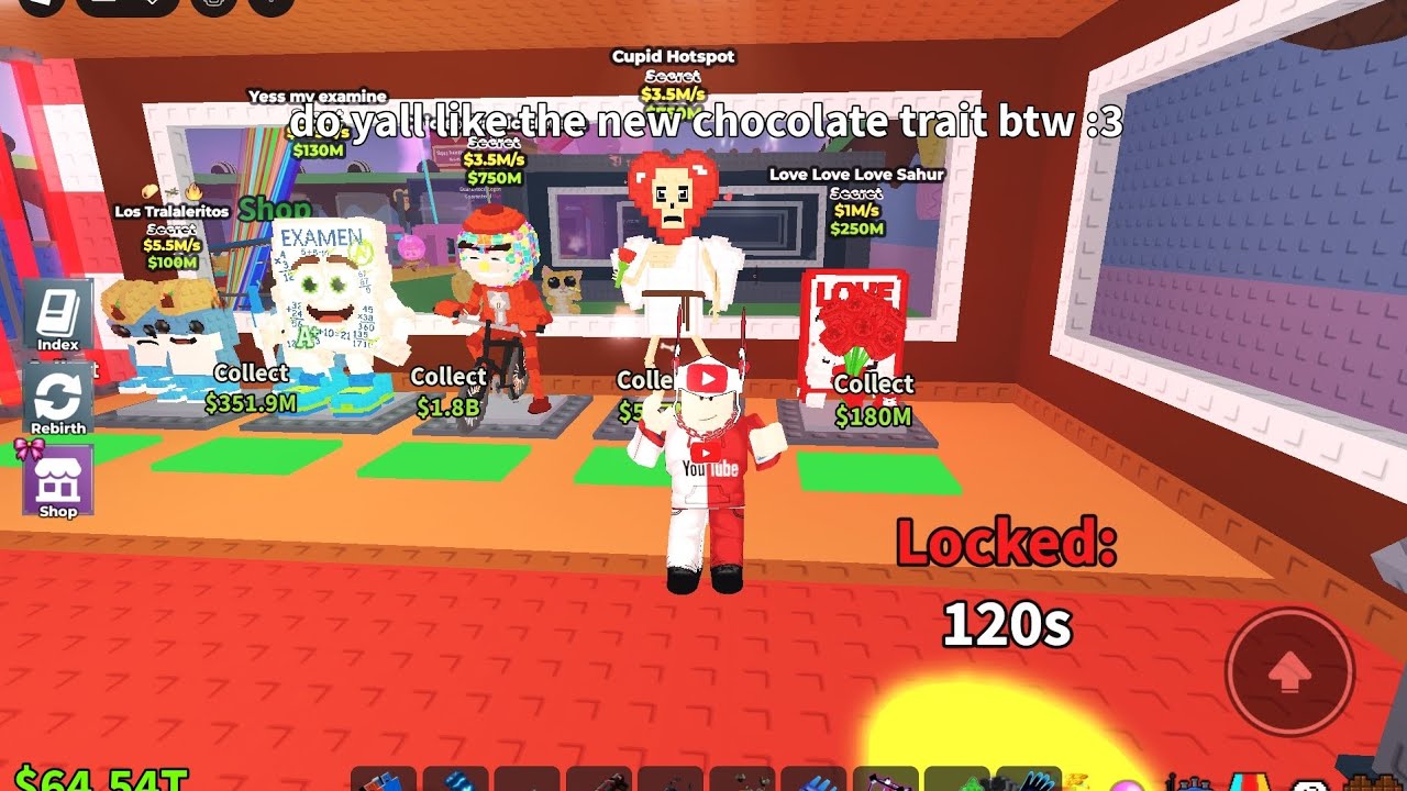 Valentine's Admin abuse (steal a Brainrot)