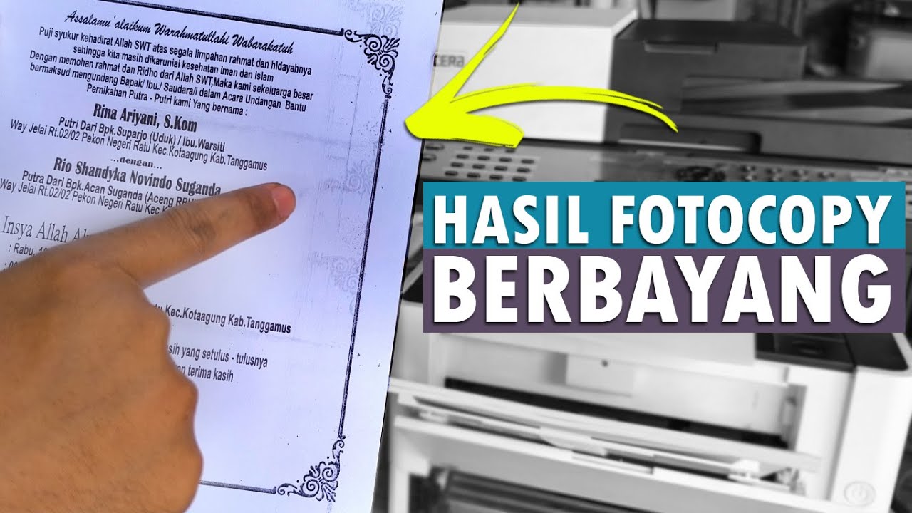 Lakukan cara ini ‼️Fotocopy hasil berbayang / double Kyocera M2040/M2540/M2640
