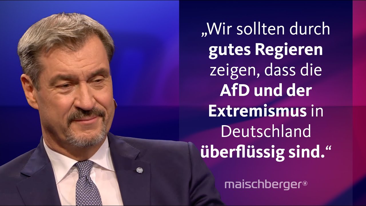 CSU-Chef Markus S&ouml;der &uuml;ber Migrationspolitik, B&uuml;rgergeld und die Taurus-Frage | maischberger