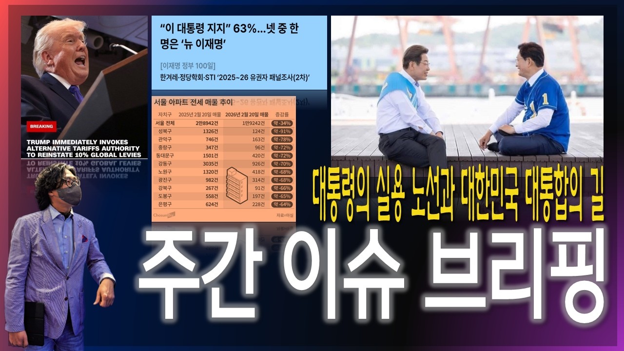 [주간이슈브리핑] 대통령의 실용 노선과 대한민국 대 통합의 길 / 뉴이재명은 세력이 아닙니다! [2026.02.22]