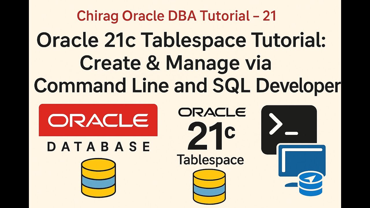 Oracle 21c Tablespace - Create & Manage via Command Line and SQL Developer #oracle #oracle21c #dba