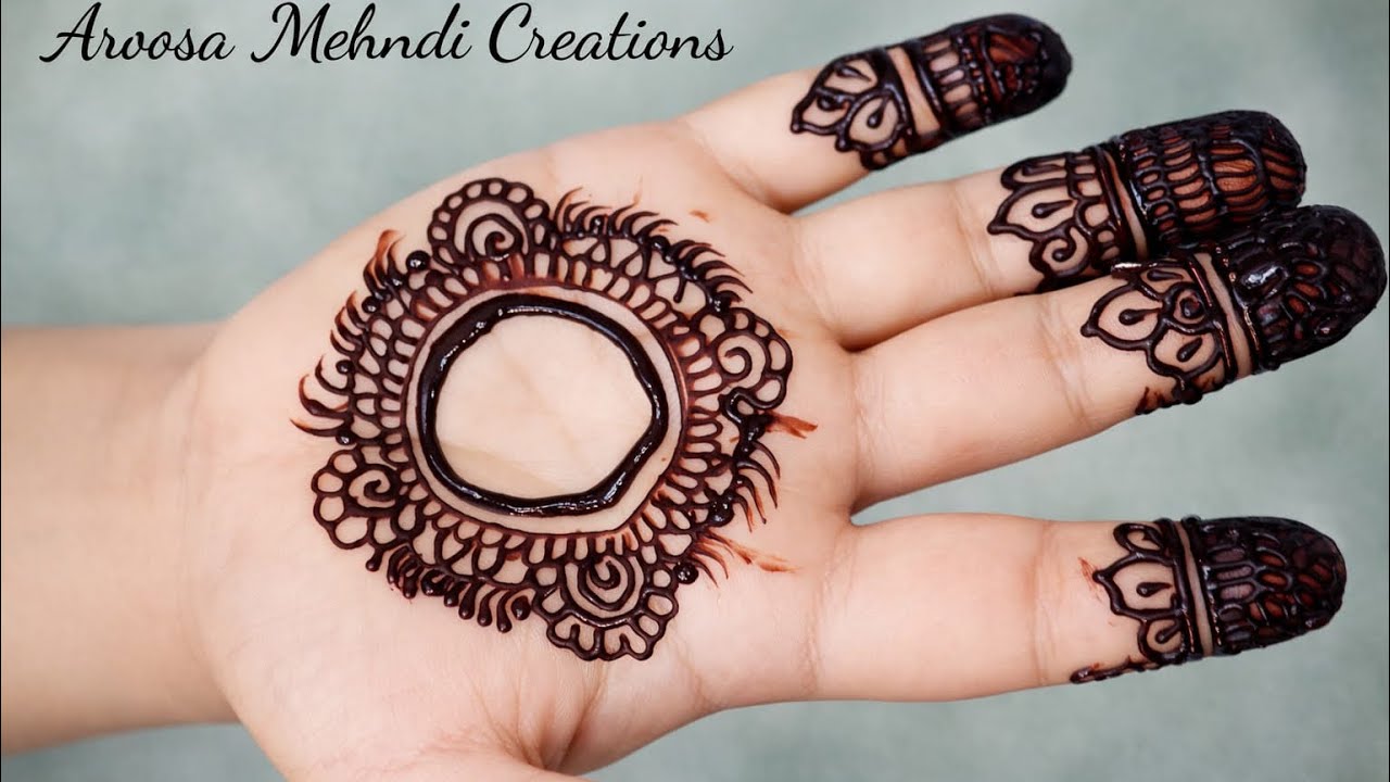 New Stylish Front Hand Mehndi Design | Gol tikki mehndi design | Mehndi Ka Design | Henna Cones