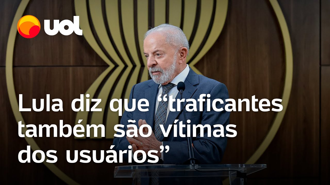 Lula diz que 'traficantes tamb&eacute;m s&atilde;o v&iacute;timas dos usu&aacute;rios', mas se retrata em seguida