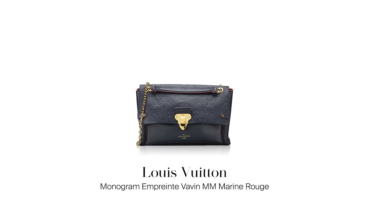 Titip Jual Tas Branded Second: Louis Vuitton Monogram Empreinte Vavin MM Marine Rouge