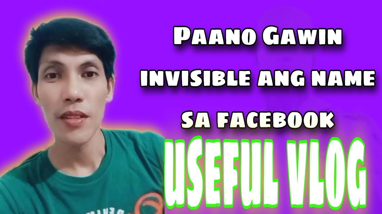 Paano Gawin invisible ang name sa facebook #usefultips #usefulvlog