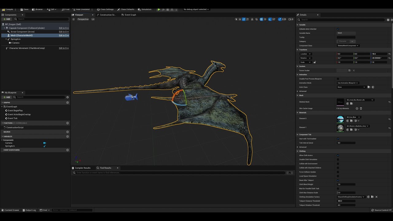 UE5 Tutorial Dragon Ground & Flying Locomotion - Irval the Wyvern