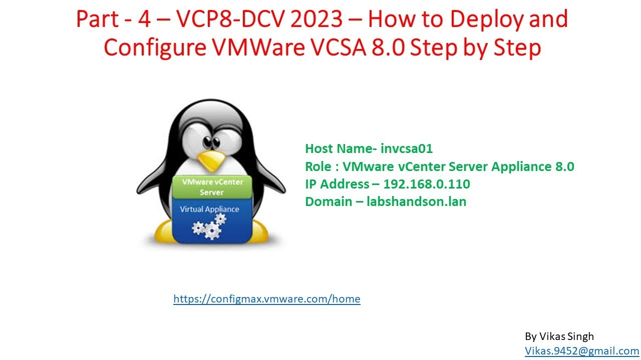 VCP8-DCV 2023 | Часть 4 | Как развернуть и настроить VMWare VCSA 8.0 шаг за шагом