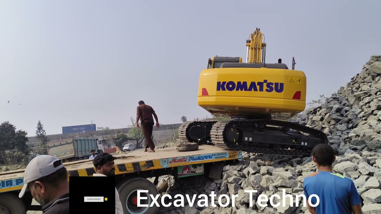 New Komastu PC 205 Unloading on the Site