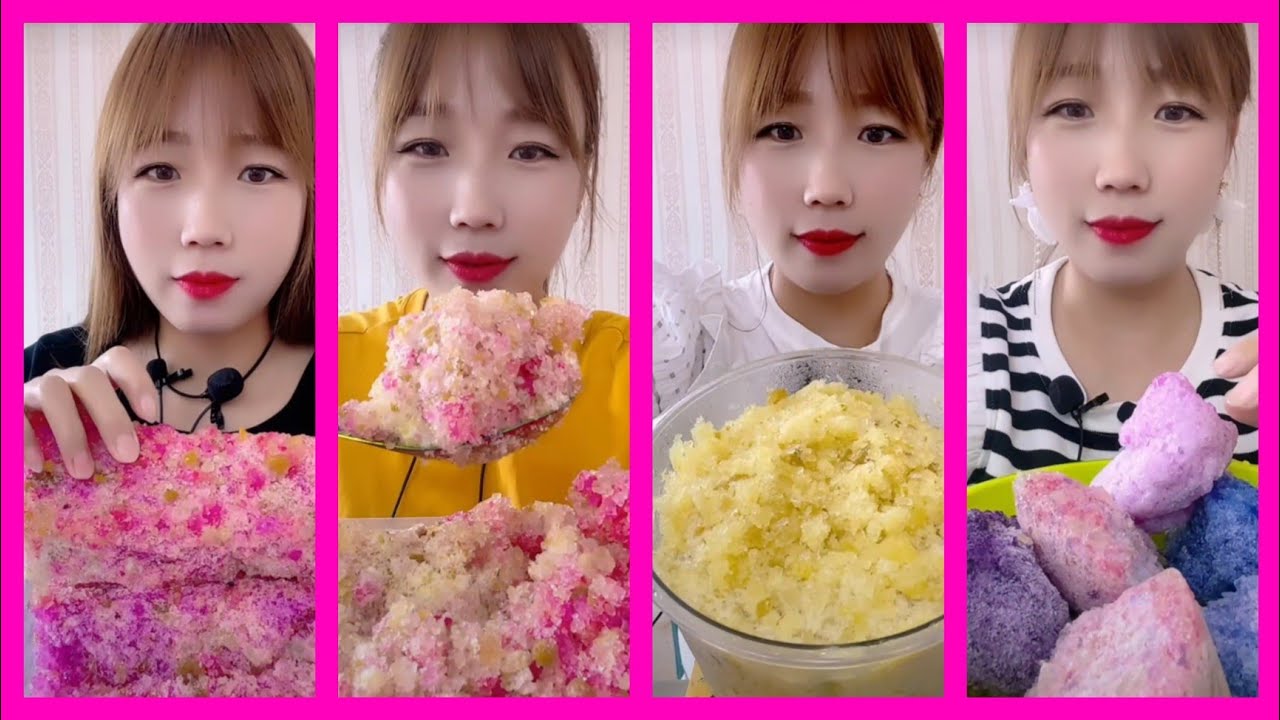 ASMR REFROZEN SHAVED ICE EATING WITH JEWELRY PIECES