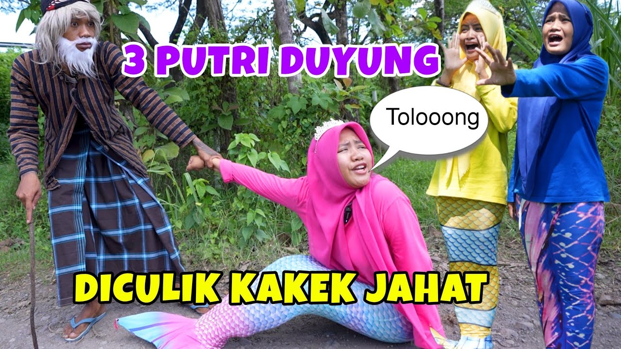 3 PUTRI DUYUNG DICULIK KAKEK JAHAT | CHIKAKU FAMILY
