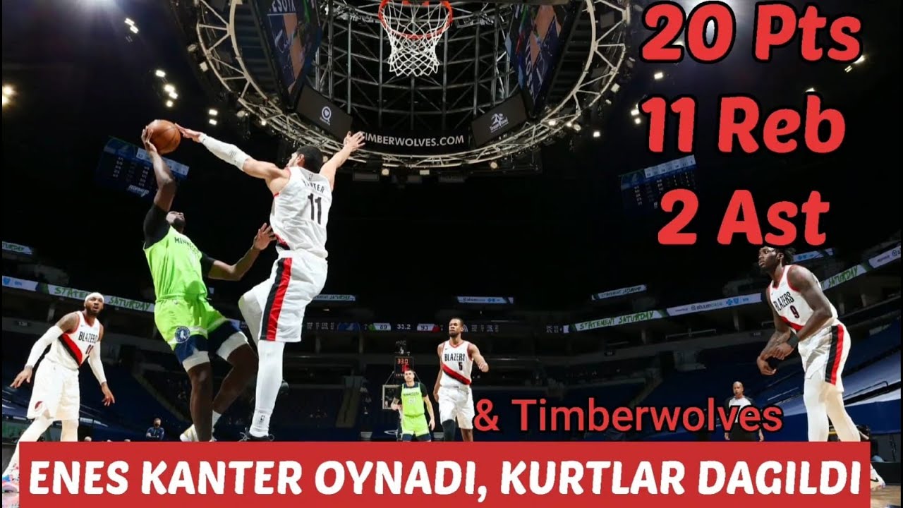 Enes Kanter Double-double yaptı, Kurtları yere çarptı 👊 20 Pts 💪 11 Reb ✌️ 2 Asist