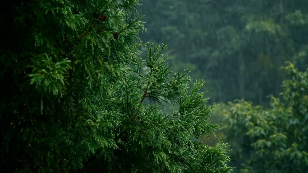 RELAXING SOUND OF RAIN, DARK FOREST 