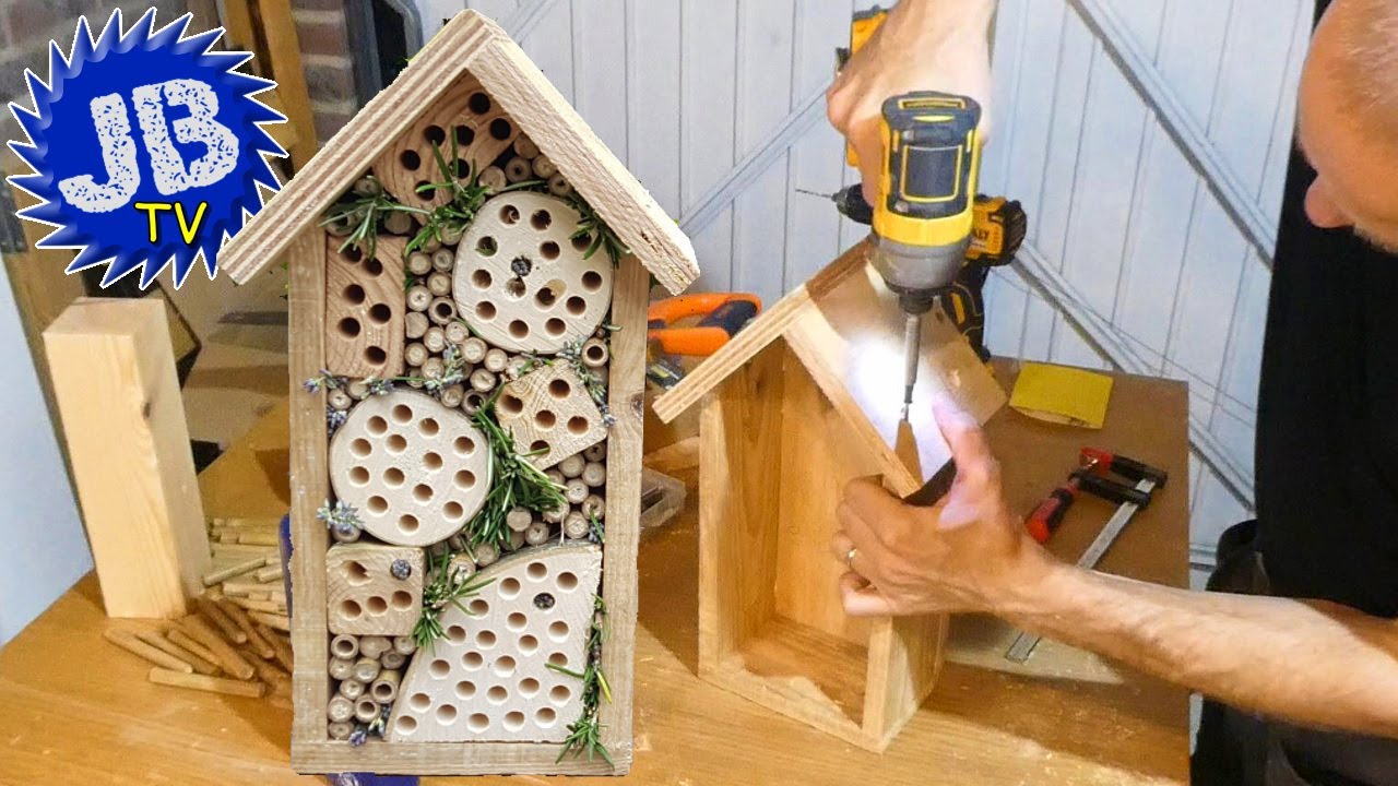 How To Make A Bee Hotel from scrap wood - Save the Bees