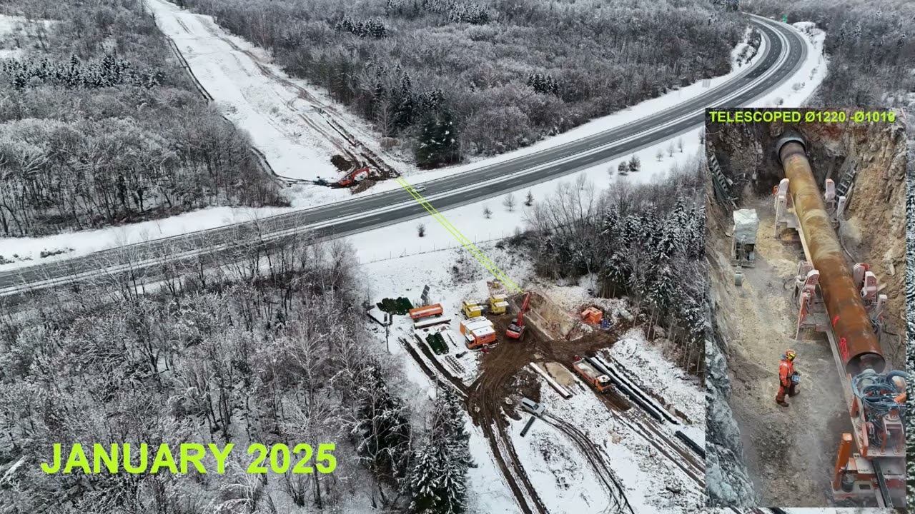 Gas pipe line in Croatia, Rohrleitungsbau Andreas Petzold, Geonex HZR 1200