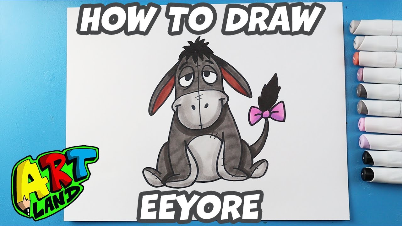 How to Draw Eeyore | Winnie the Pooh