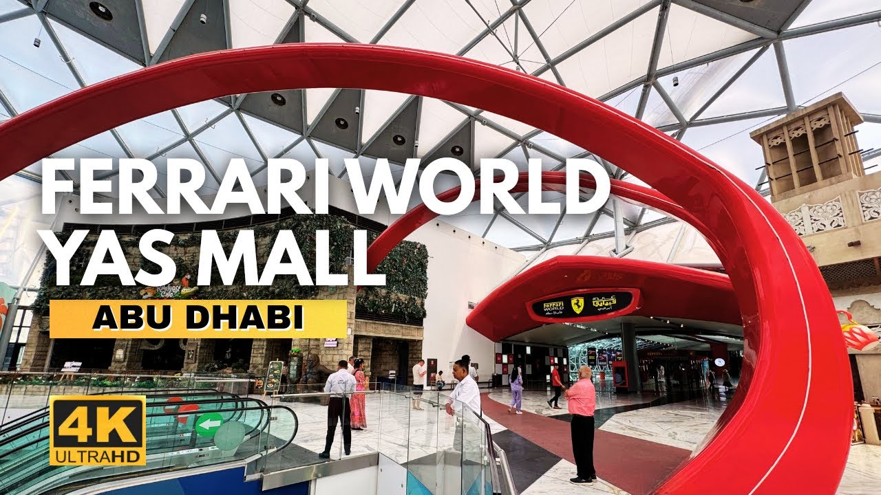 Exploring Yas Island: A Journey Through Ferrari World and Yas Mall | 4K | Abu Dhabi, U.A.E.